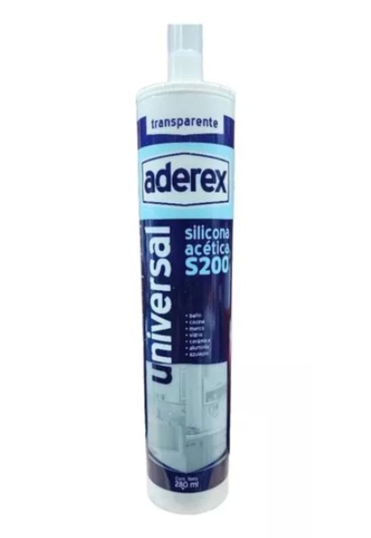Silicona Sellador Baño Y Cocina Antihongo Transparente Interior Y Exterior Aderex 280ml-0