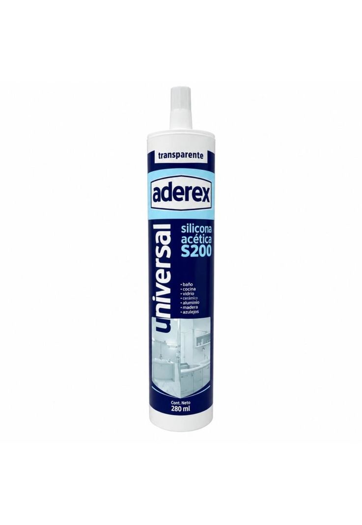 Silicona Sellador Bano Y Cocina Antihongo Transparente Interior Y Exterior Aderex 280ml Diseno 2