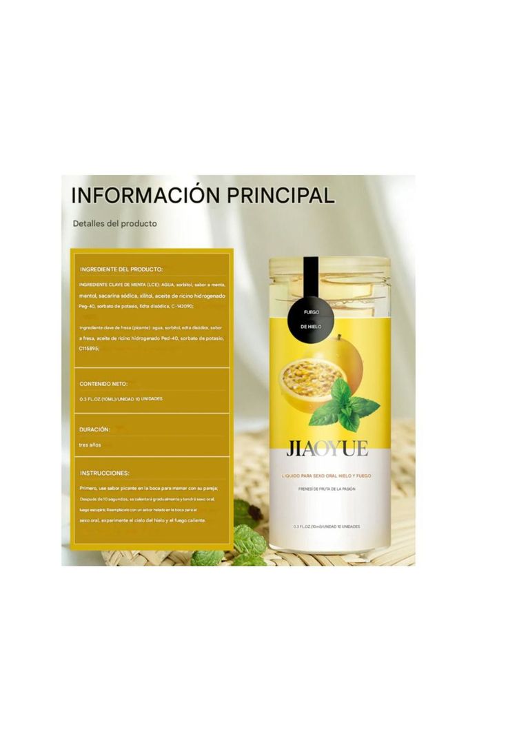 Lubricante Agua Comestible para Sexo Oral de Maracuyá 10 ml-4
