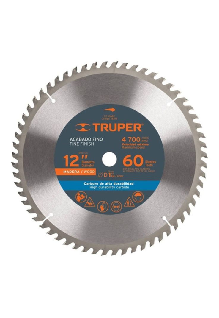 Sierra Circular Truper P/madera 12 X 60 Dts. Profesional-0