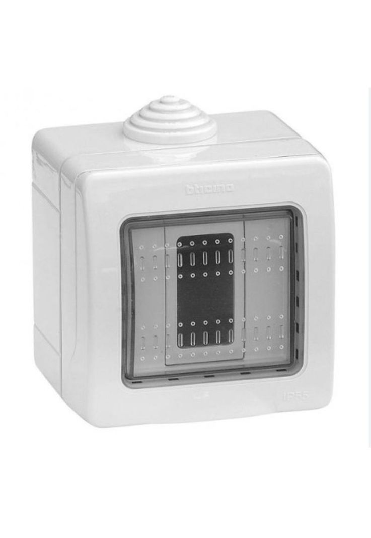 Caja Contenedor Hidrobox Sobrepuesta 1 Modulo Matix Ip55 25501 BTICINO Blanco