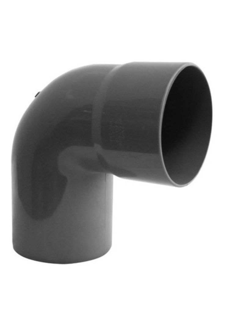Codo Pvc Gris Sanitario 50 Mm X 90 Grados Pvc-0