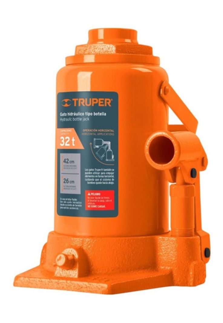 Gata Hidraulica T/botella Para 32 Ton Gat-32, Truper-0