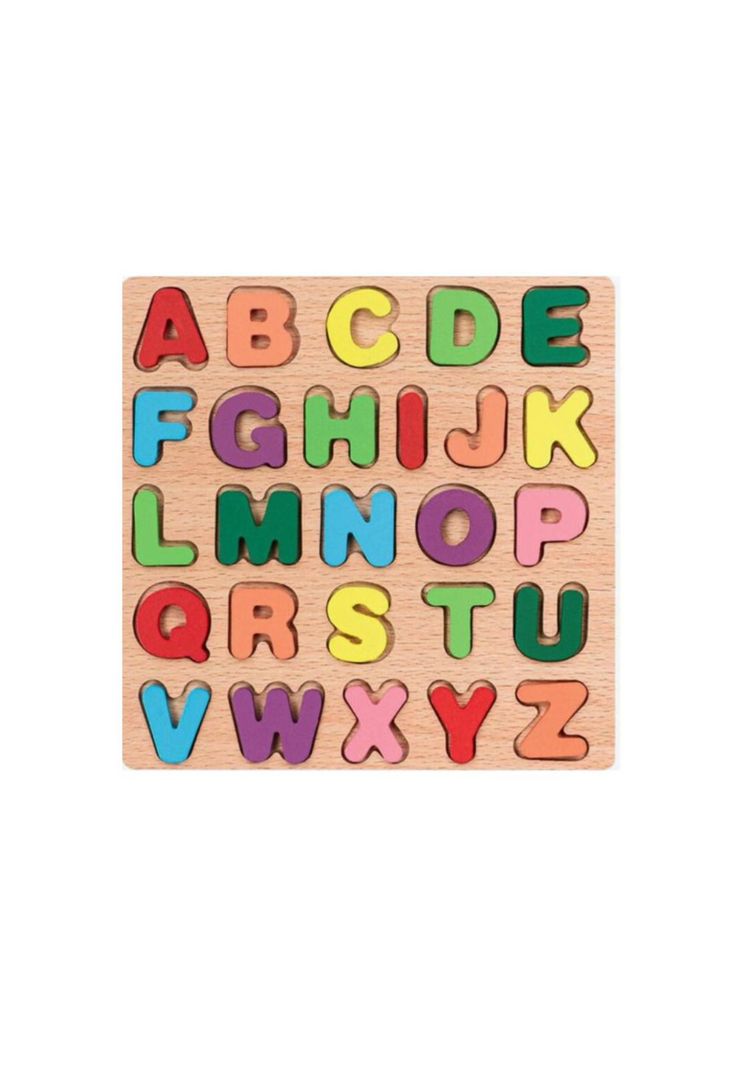 Juego Madera Letras Números Didáctico Niños Abecedario Encaj (MODELO1:LETRAS)-0
