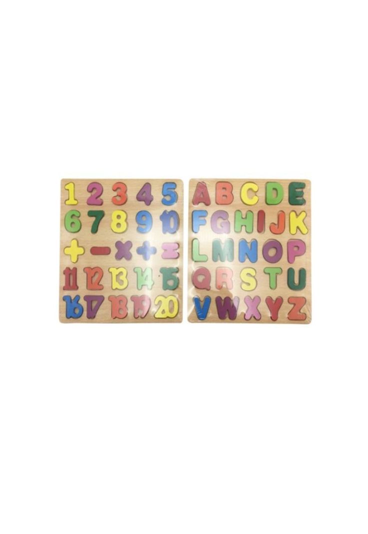 Juego Madera Letras Números Didáctico Niños Abecedario Encaj (MODELO1:LETRAS)-5