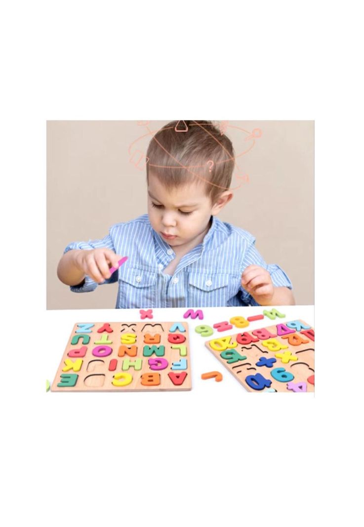 Juego Madera Letras Números Didáctico Niños Abecedario Encaj (MODELO1:LETRAS)-6