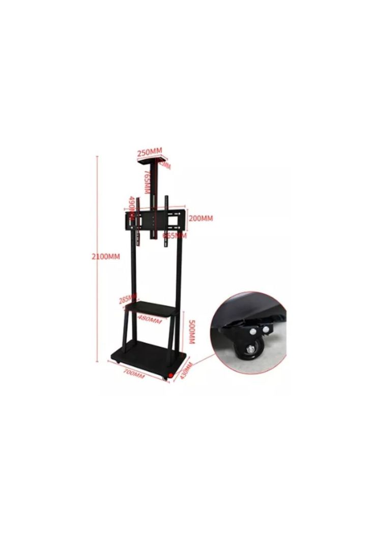 Soporte TV Base Pedestal con Ruedas Monitor 32 a 72p 210cm-6