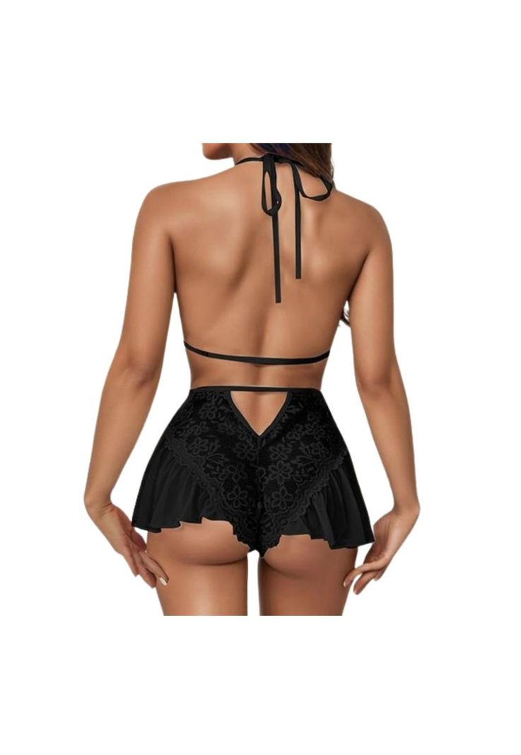Lencería Erótica Sexy Con Sujetador Entrepierna Abierta-2