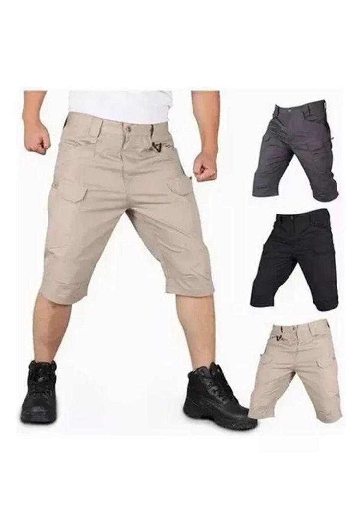 Impermeable Policía Militar Táctica Pantalones Cortos, Ix7-0