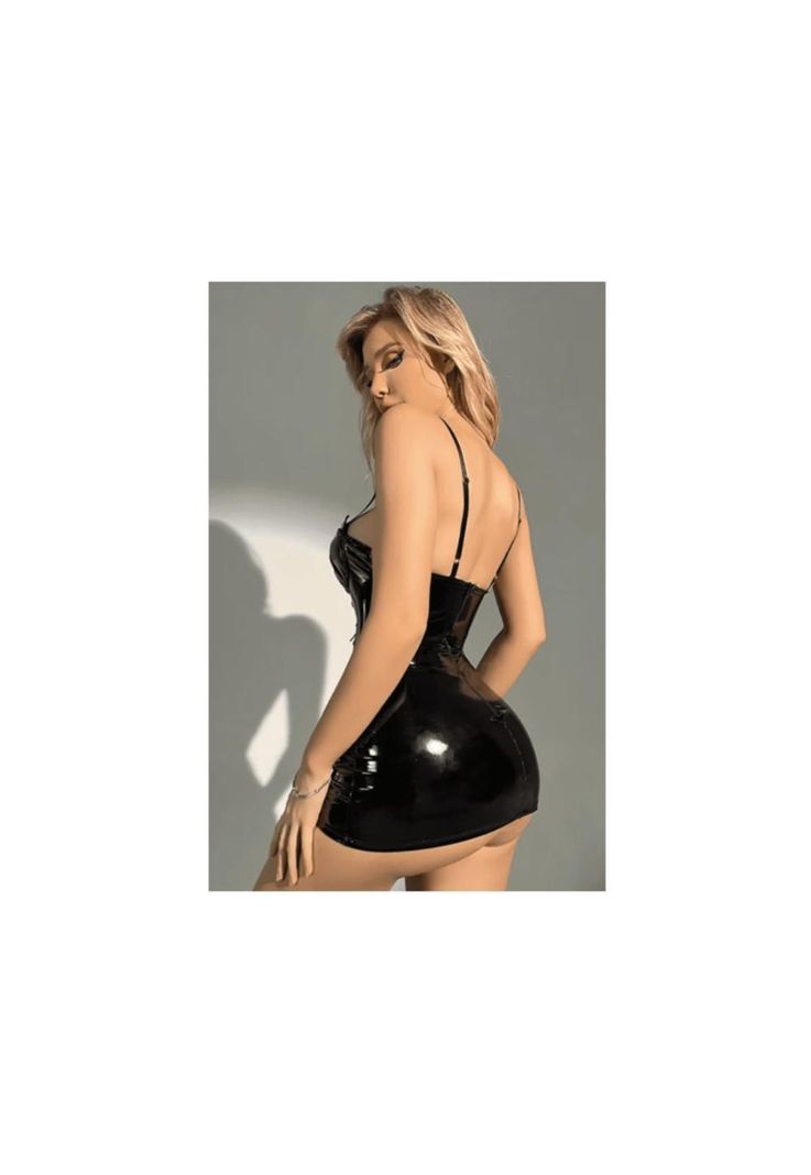 Conjunto de Lencería Sexy Dominatriz Sensual Erótico-4