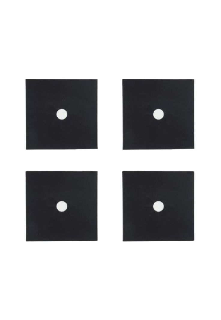 Protector Antiadherente Estufa 4pzs Antiderrame Negro-1