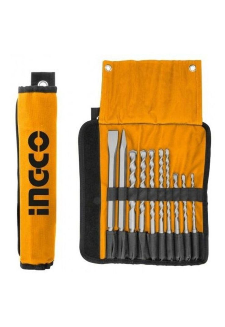 Set De Brocas Y Cinceles Sds Plus 10 Piezas Ingco-0