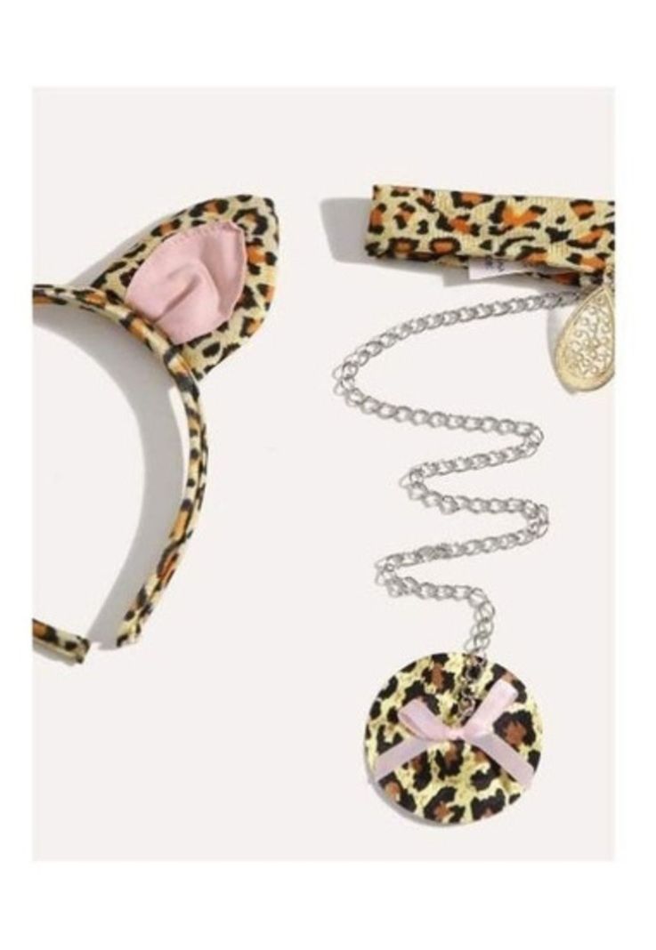 Set Lencería Sexy Leopardo Mujer Cadenas-1