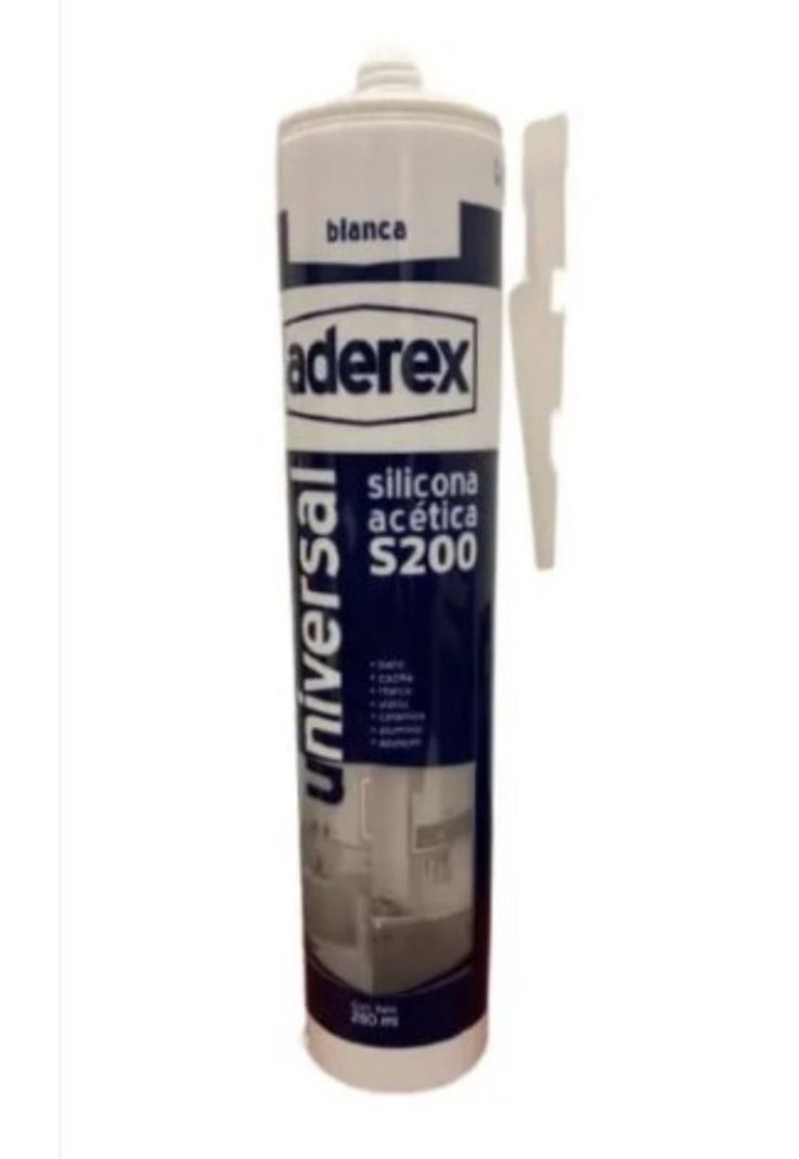 Silicona Sellador Baño Y Cocina Antihongo Blanca Interior Y Exterior Aderex 280ml-0