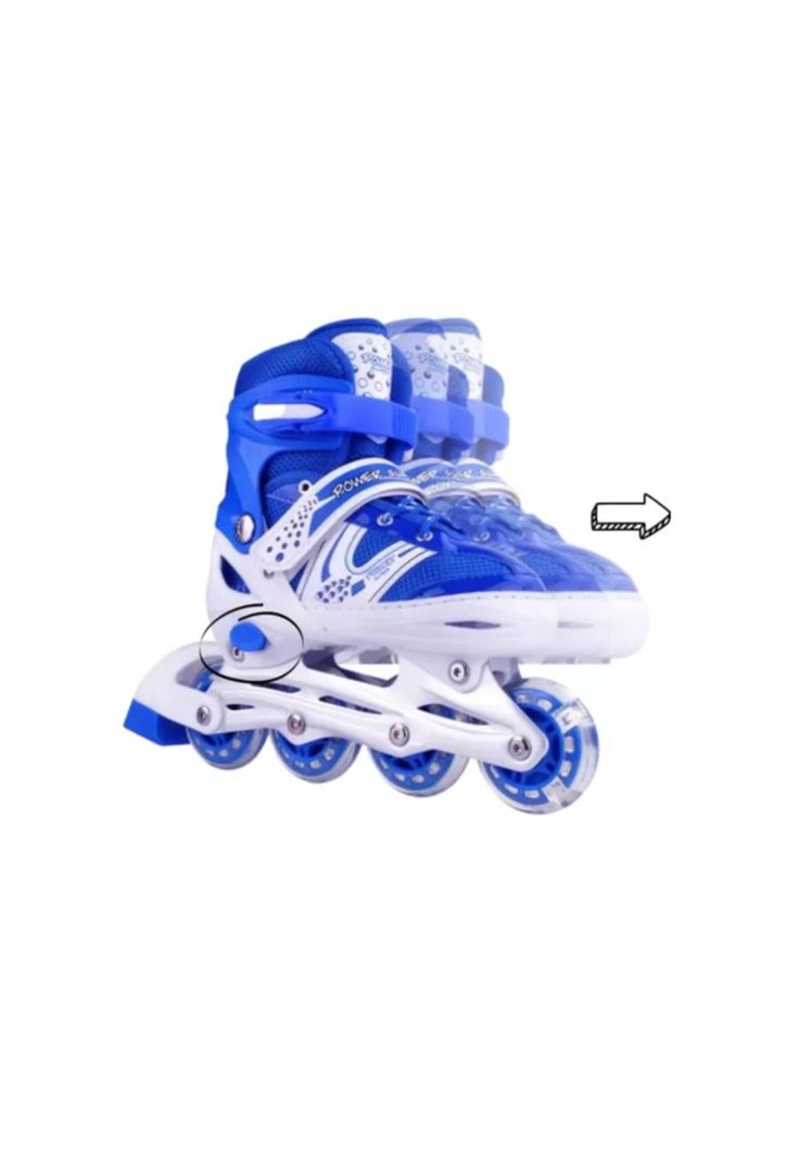 Patines Lineales Ajustables Con Luz+Kit De Protección Niños-4