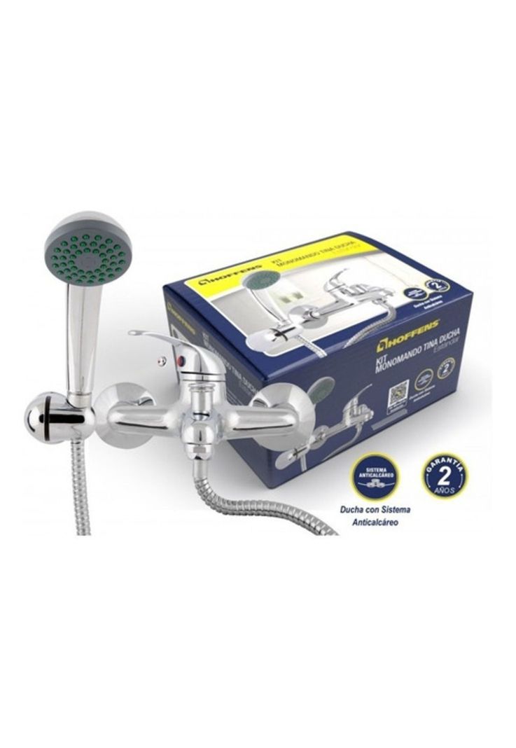Llave Tina Ducha Monomando Cromada Acero/inox Hoffens-1