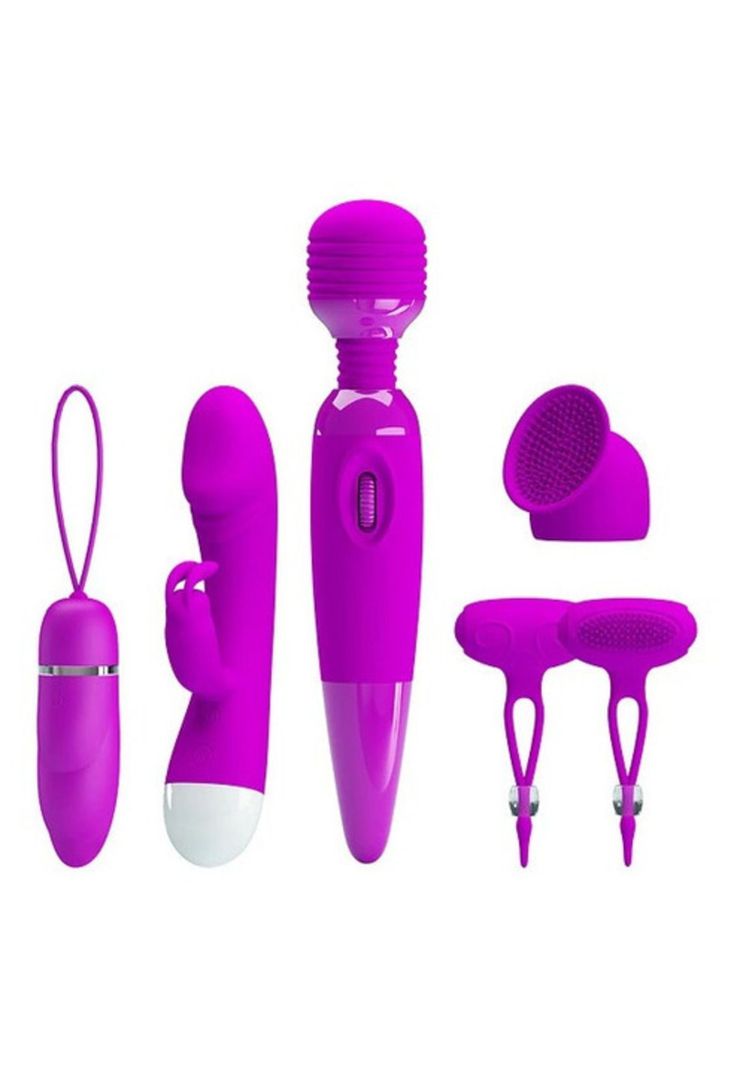 Juego De Vibradores Masajeadores Estimulante 5pcs Prettylove-0