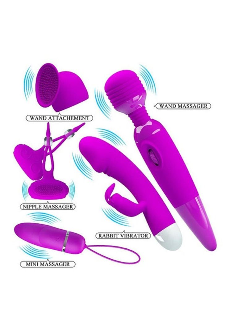 Juego De Vibradores Masajeadores Estimulante 5pcs Prettylove-1