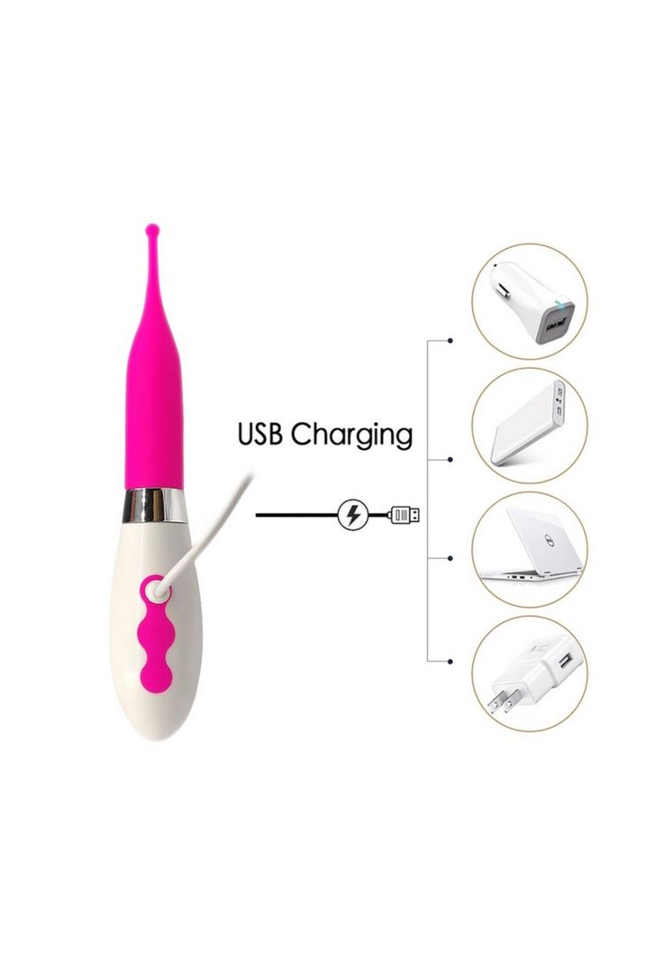 Vibrador Estimulador Masajeador Extra Sensitivo todo el cuerpo RecargableUSB-5