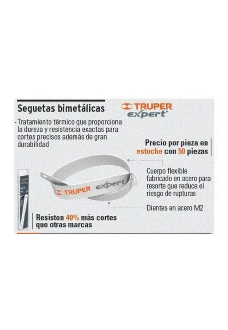 Hoja De Sierra Bimetal Truper Expert 12 24 Dientes Pack X10-2