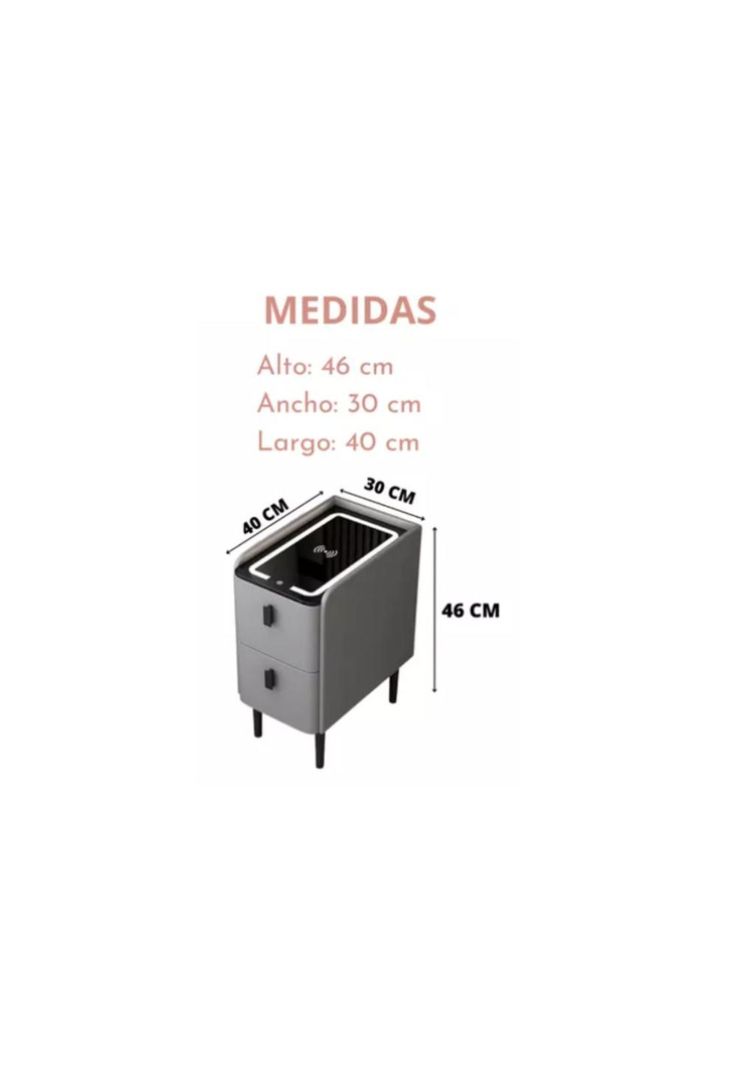 Velador Mesita Inteligente de Noche Cargador Inalámbrico Luz-1
