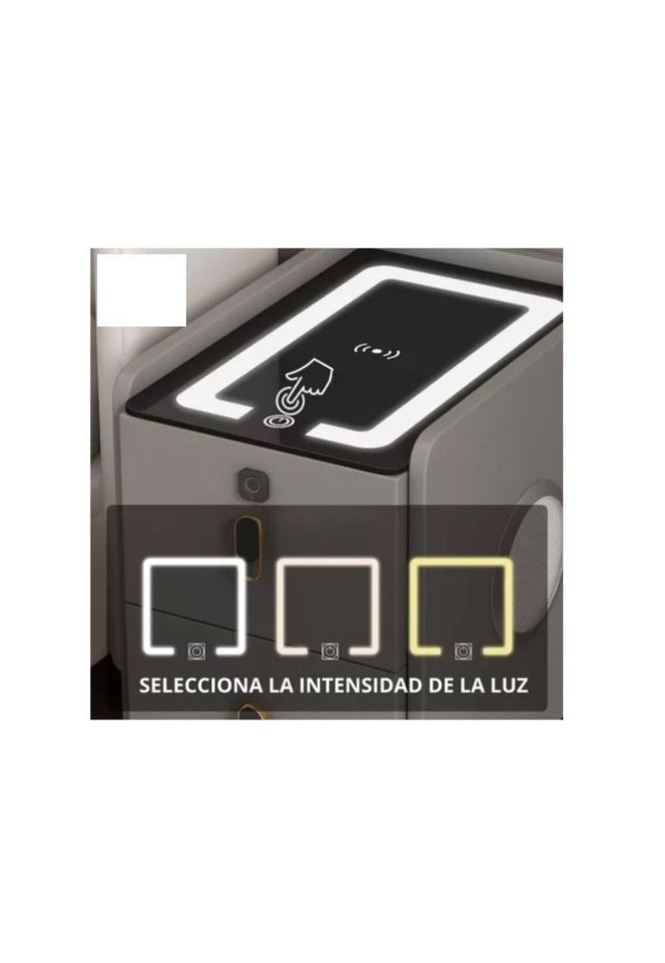 Velador Mesita Inteligente de Noche Cargador Inalámbrico Luz-2