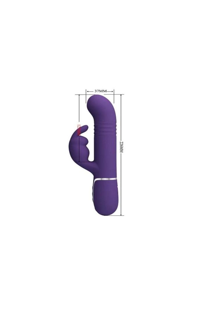 Vibrador Conejo con Empuje y Perlas Vibratorias Giratorias-2
