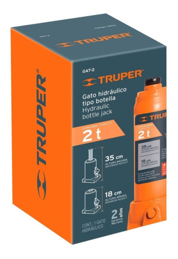 Gata Hidraulica Tipo Botella 2tn Truper-1