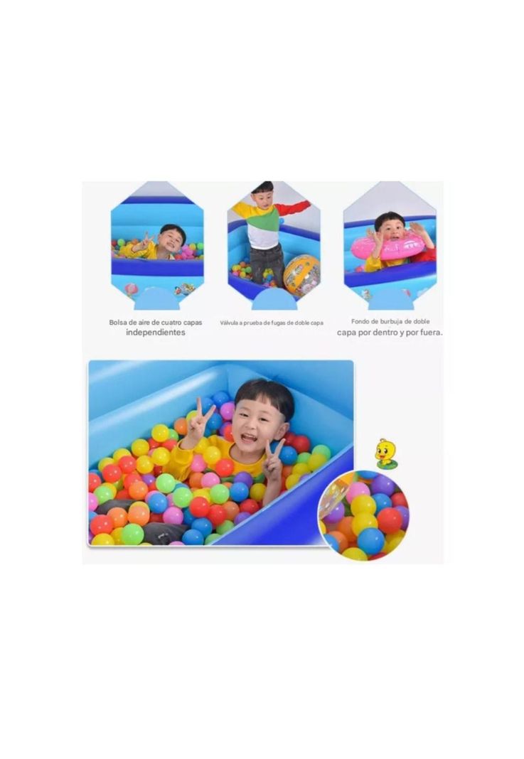 PISCINA INFLABLE VERANO 1,8M 180X130X55CM DIVERSION JUEGO-8