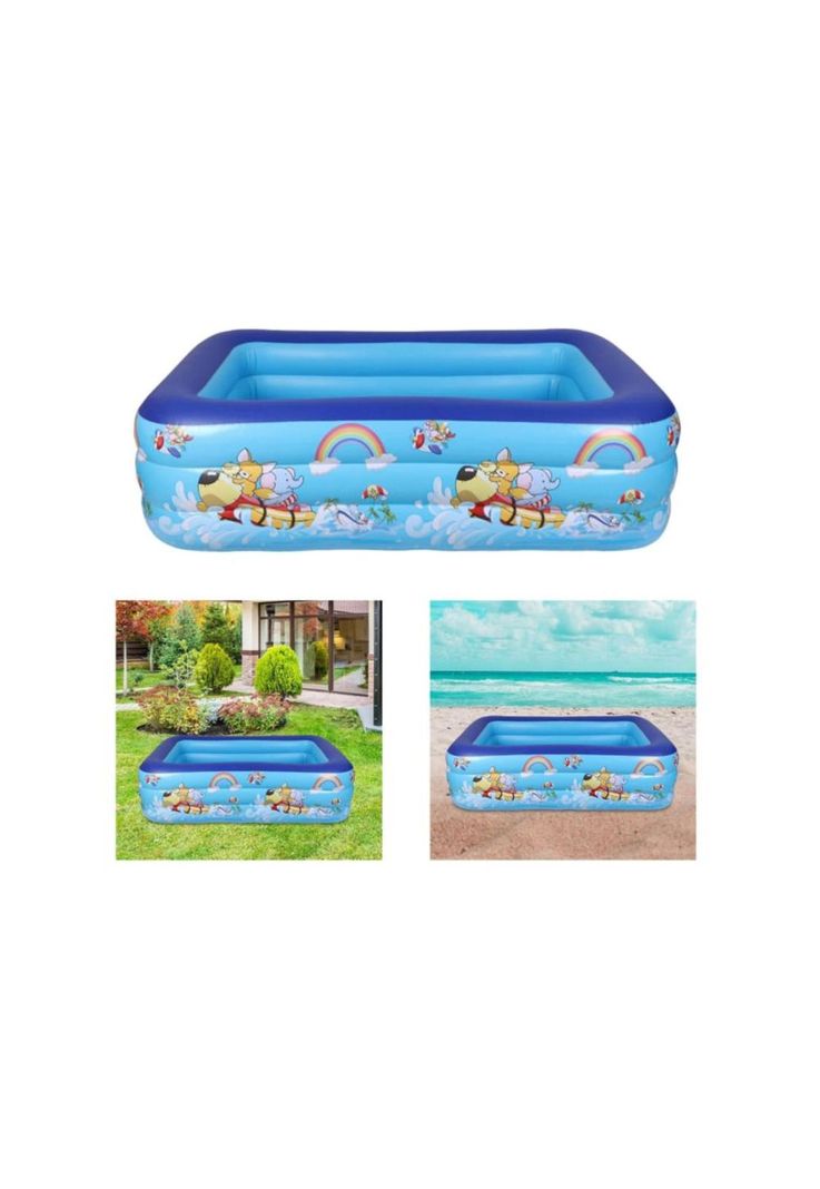 PISCINA INFLABLE VERANO 1,8M 180X130X55CM DIVERSION JUEGO-9