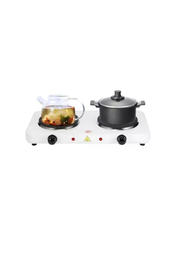Cocina Eléctrica Doble Plato Portátil Encimera De 2000w-1