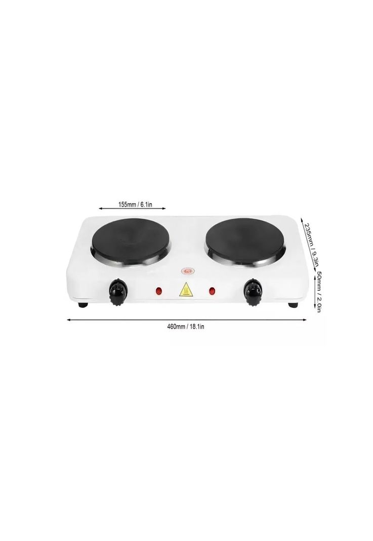 Cocina Eléctrica Doble Plato Portátil Encimera De 2000w-2