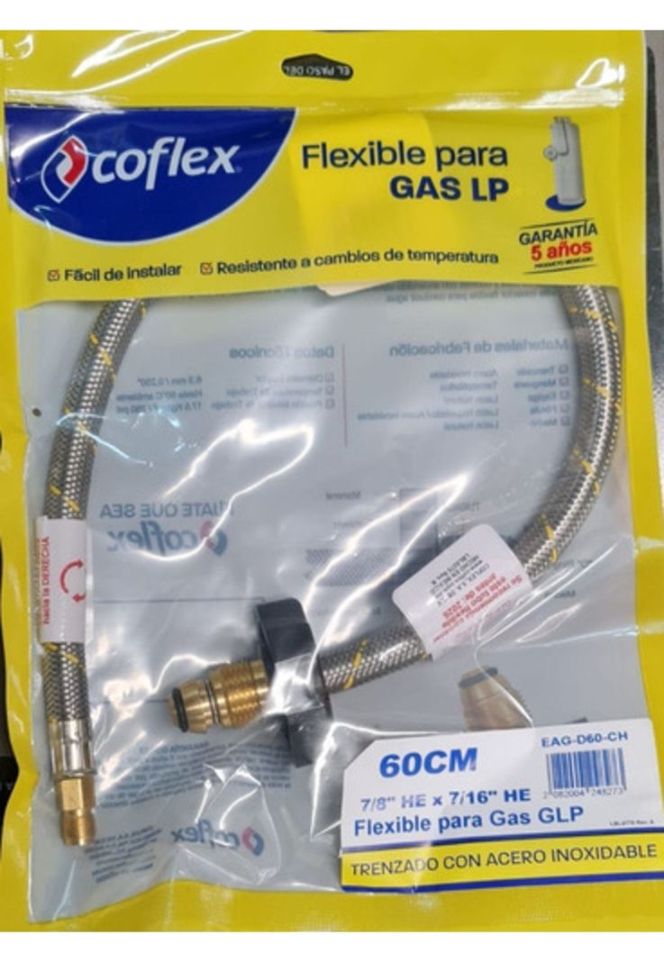 Flexible Gas Coflex Para Cilindro De 45kg Certificado Sec-0