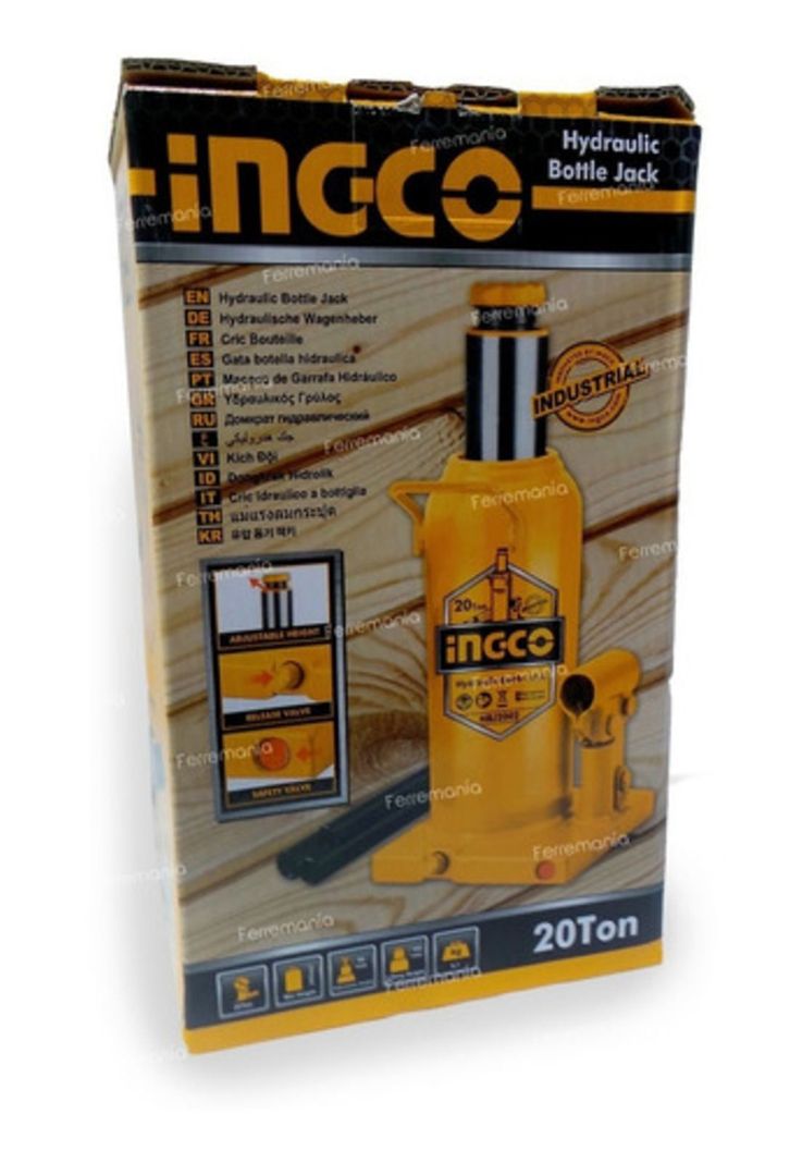 Gata Hidraulica Botella Industrial 20 Toneladas Ingco-4