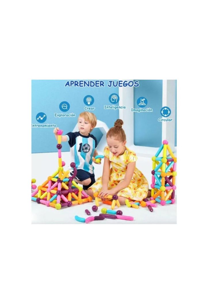 JUEGO DIDACTICO BLOQUES MAGNETICOS CONSTRUCCION 180PCS NIÑOS-6
