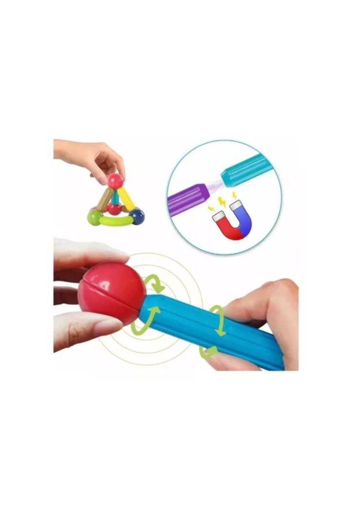 JUEGO DIDACTICO BLOQUES MAGNETICOS CONSTRUCCION 180PCS NIÑOS-7
