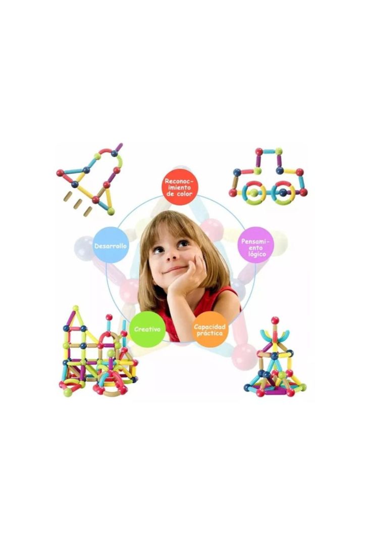 JUEGO DIDACTICO BLOQUES MAGNETICOS CONSTRUCCION 180PCS NIÑOS-8