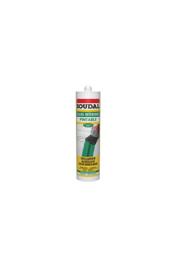 Sellador Acrílico Siliconizado  Pintable SOUDAL 300ML-0