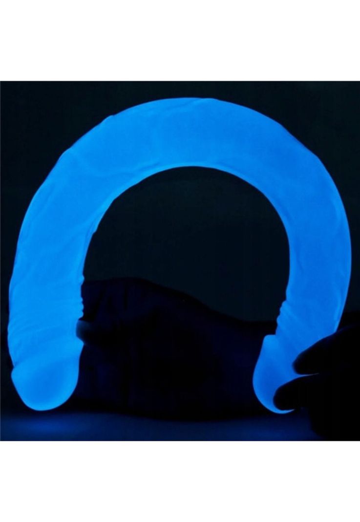 Dildo Doble Cabeza Texturizado Luminiscente Suave 33cm-2
