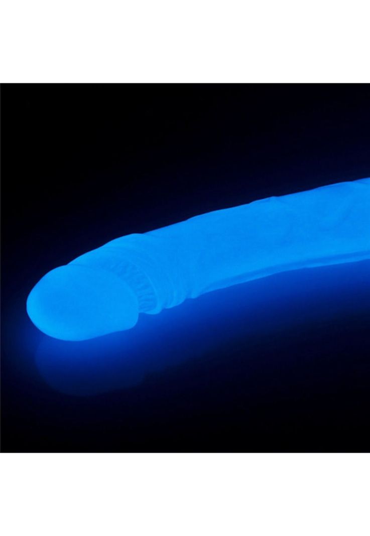 Dildo Doble Cabeza Texturizado Luminiscente Suave 33cm-6