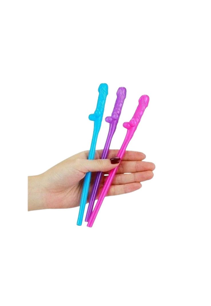 Bombillas , Pitillos , Sorbetes Forma De Pene Set 10 Pzas-0