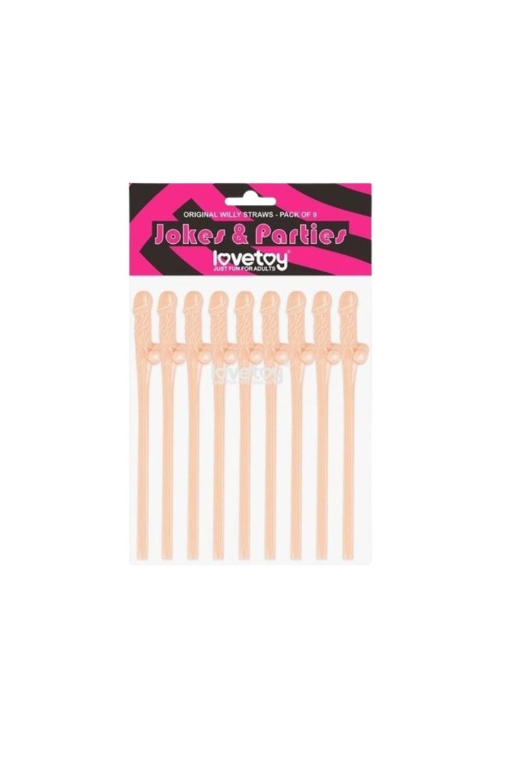 Bombillas , Pitillos , Sorbetes Forma De Pene Set 10 Pzas-1