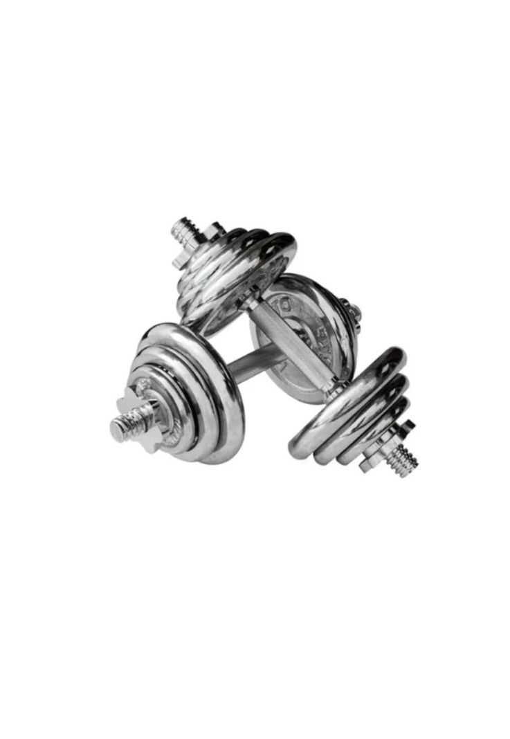 Set de Mancuernas Cromadas Ajustables de 30kg + Maletín-1