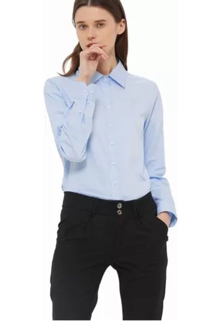 Blusa De Vestir Formal Para Mujer Para Trabajar Manga Larga-2