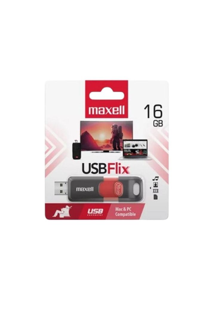 Pendrive Maxell FLIX 16GB USB 2.0 Retráctil, Transferencia Rápida-2