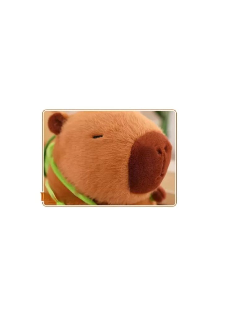 muñeco de peluche Capibara de Felpa con mochila tortuga 23cm-3
