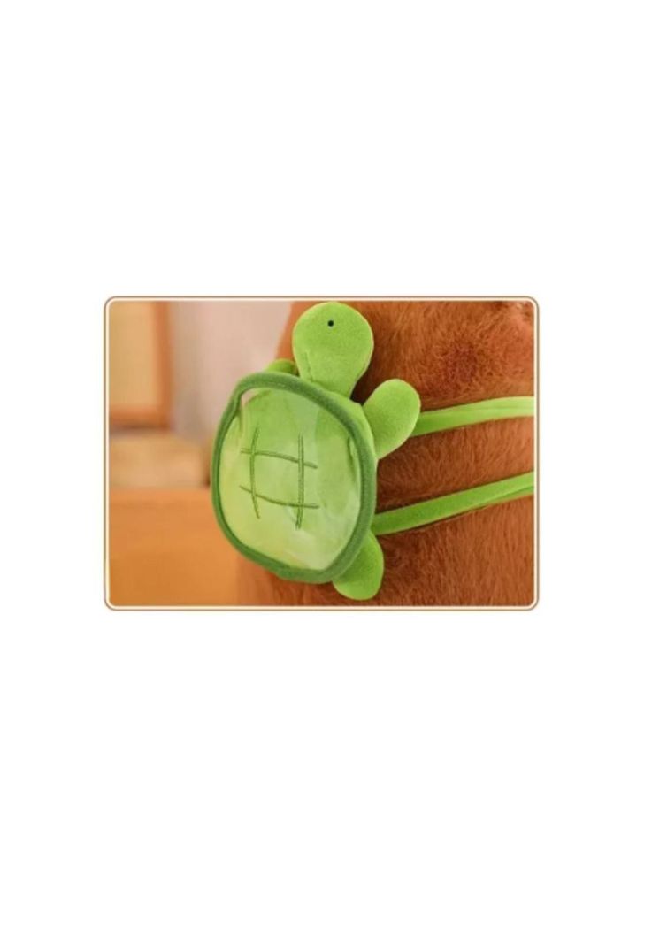 muñeco de peluche Capibara de Felpa con mochila tortuga 23cm-4