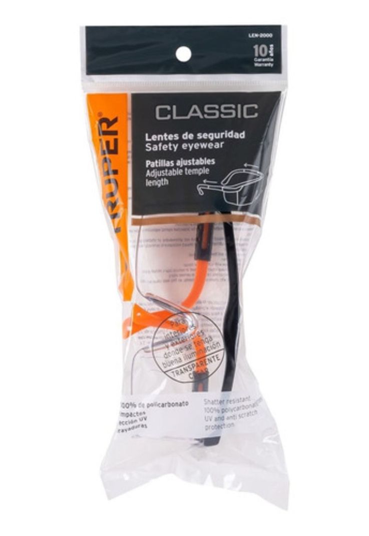 Lentes De Seguridad Ajustables Transparentes, Truper Classic-2