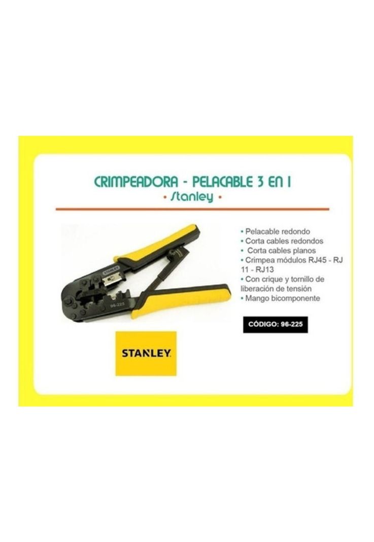 Alicate Pelacables Crimpeadora 3 En 1 Stanley-1