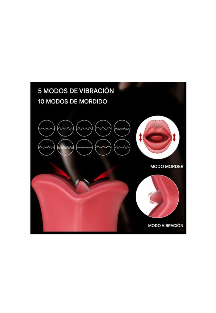 Vibrador Masajeador Sexual de Lengua Femenino Juguete Sexual-3